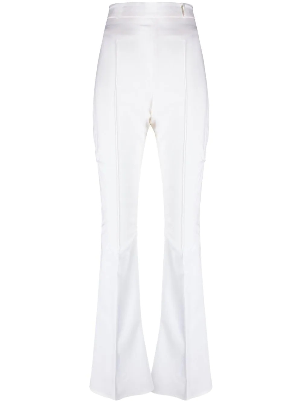 high-waisted flared trousers - 1