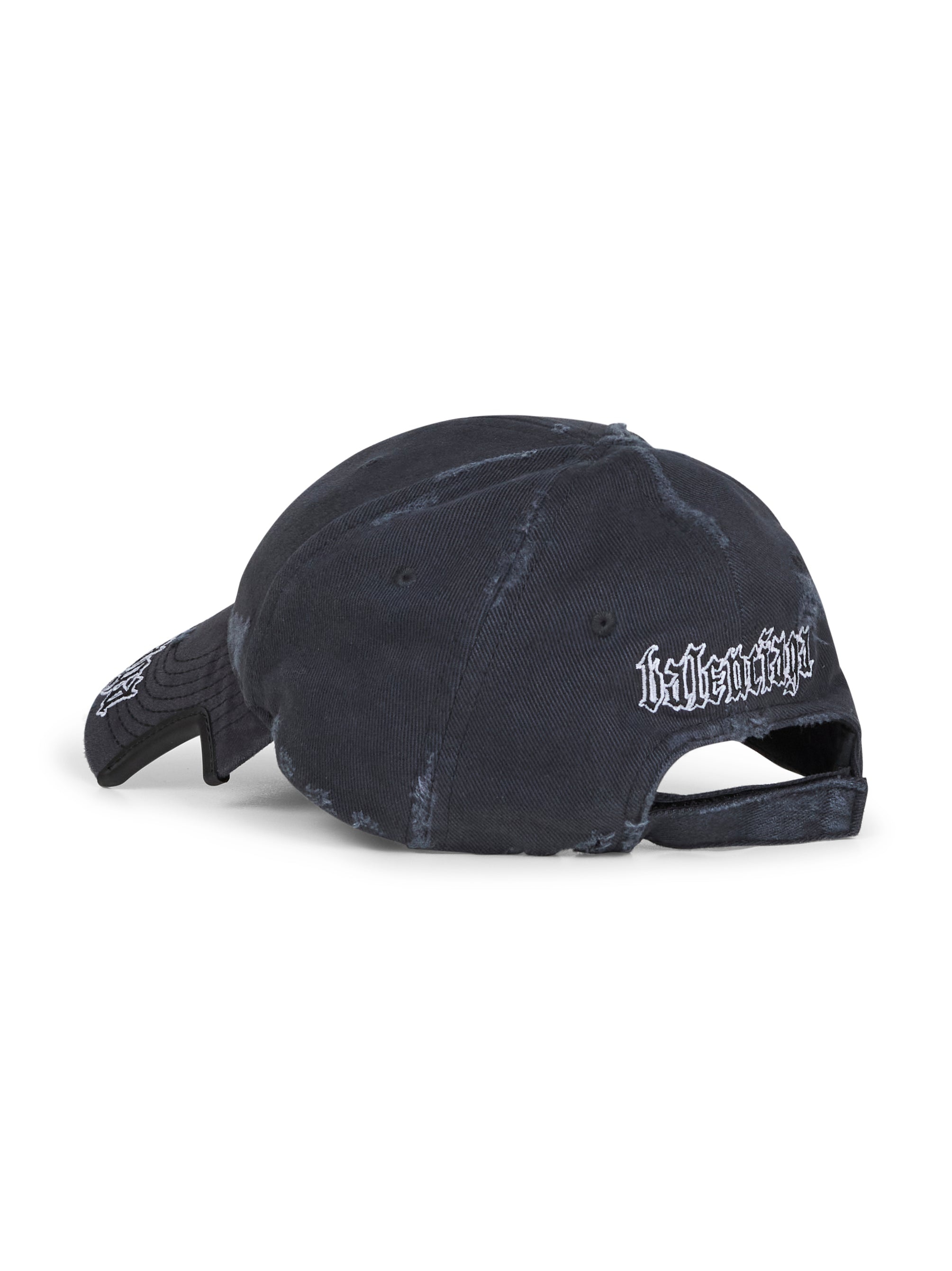 Black drill Blackletter Script cap - 3