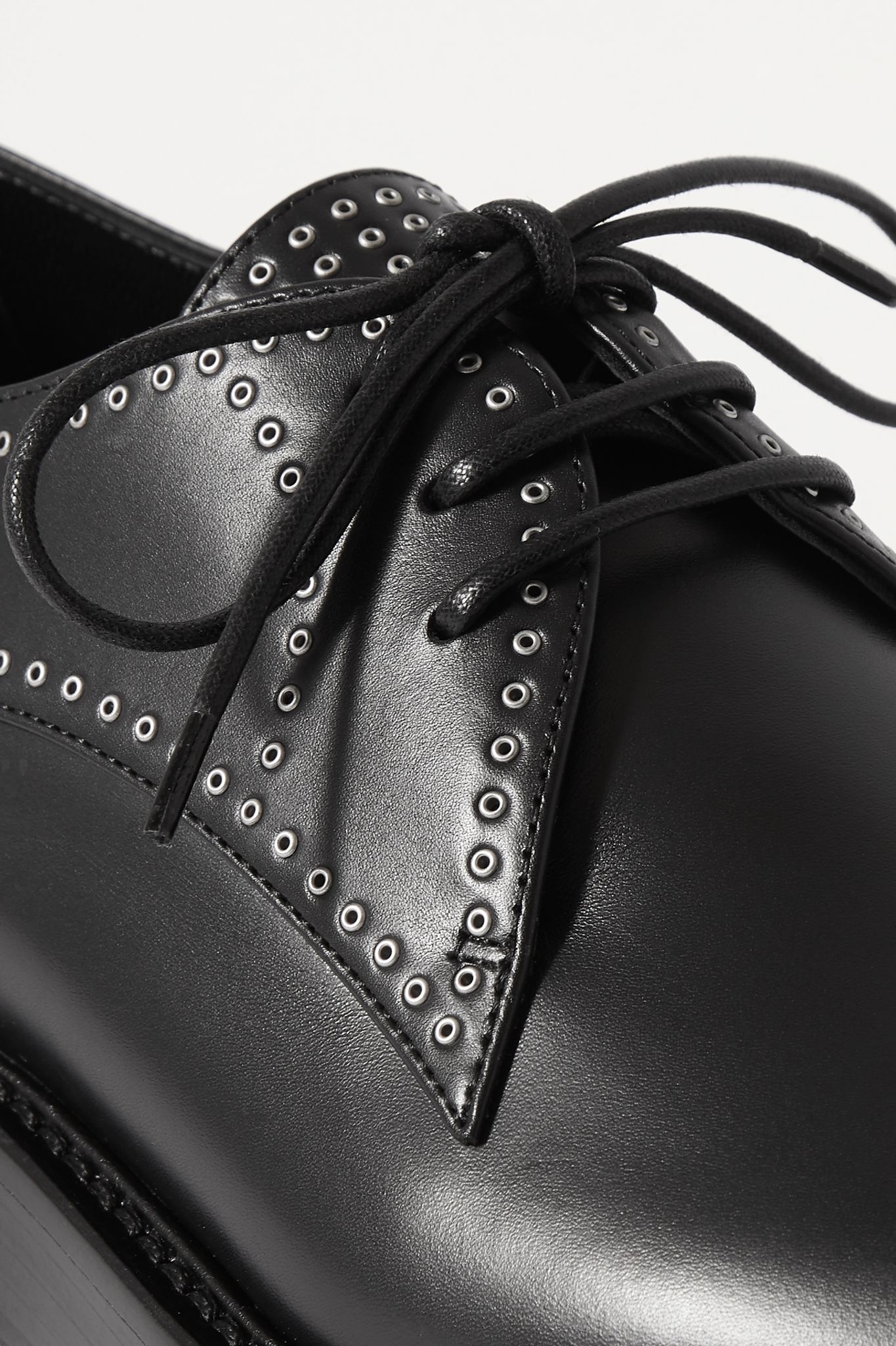 Studded leather brogues - 4