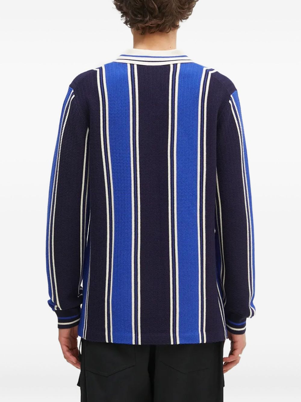 striped polo-neck sweater - 4