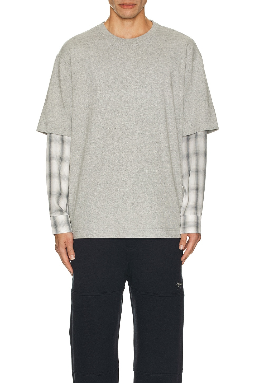Layered Long Sleeve T-Shirt - 4