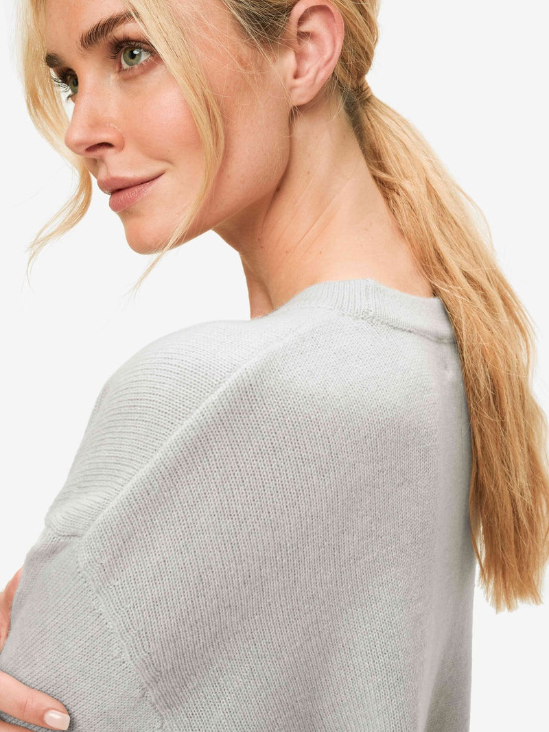 Women's Relaxed Sweater Daphne Cashmere Silver 7