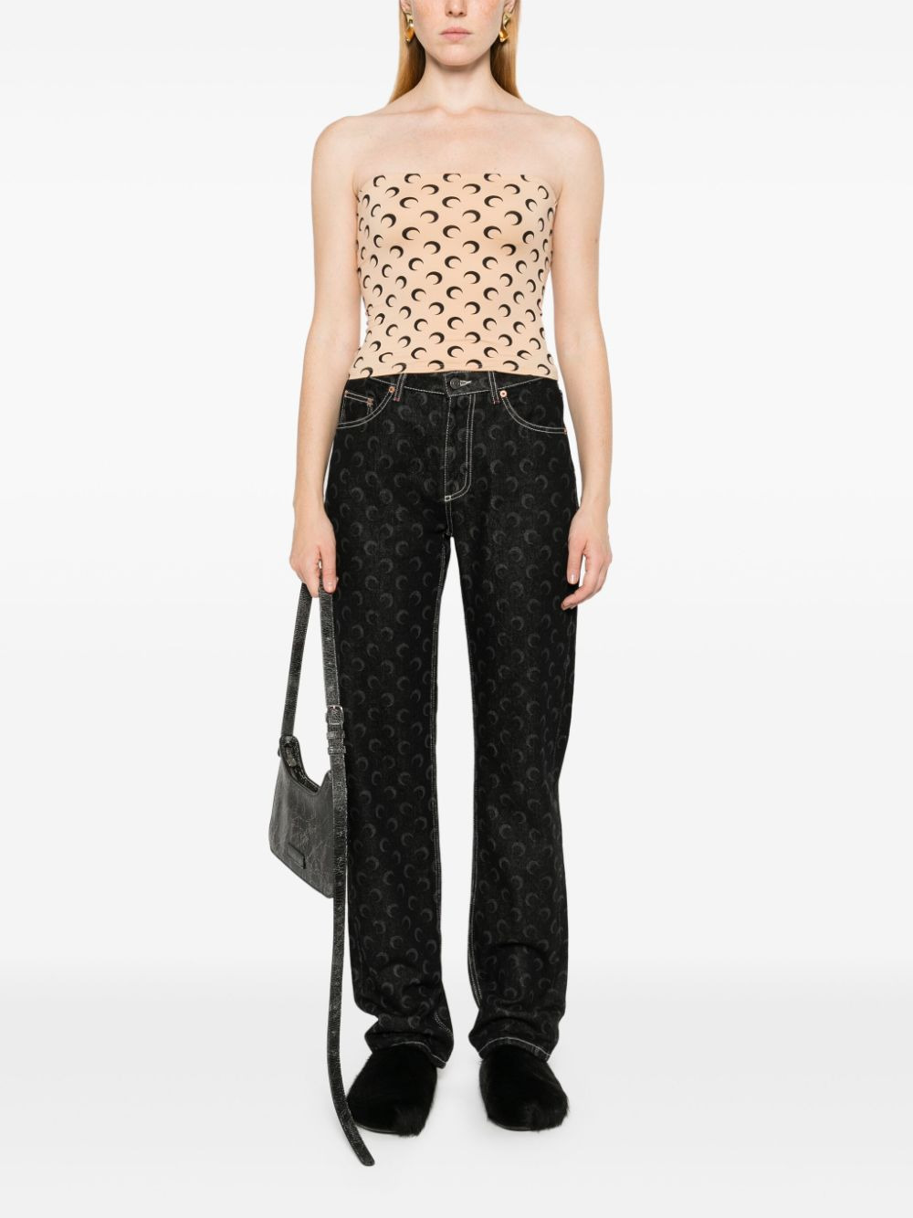 MARINE SERRE moonogram Tube Top - 5