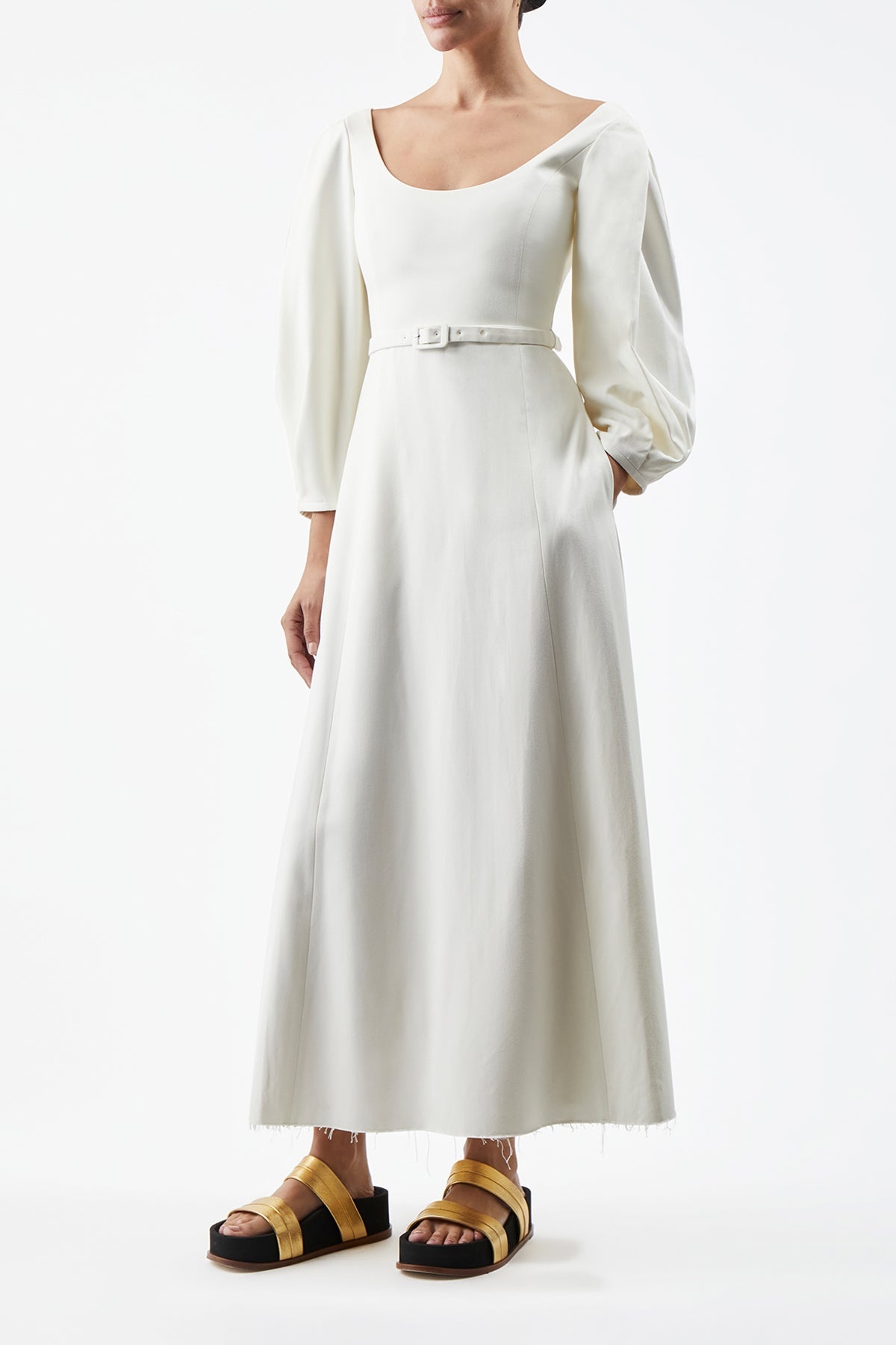 Mena Dress in Washed Silk - 3