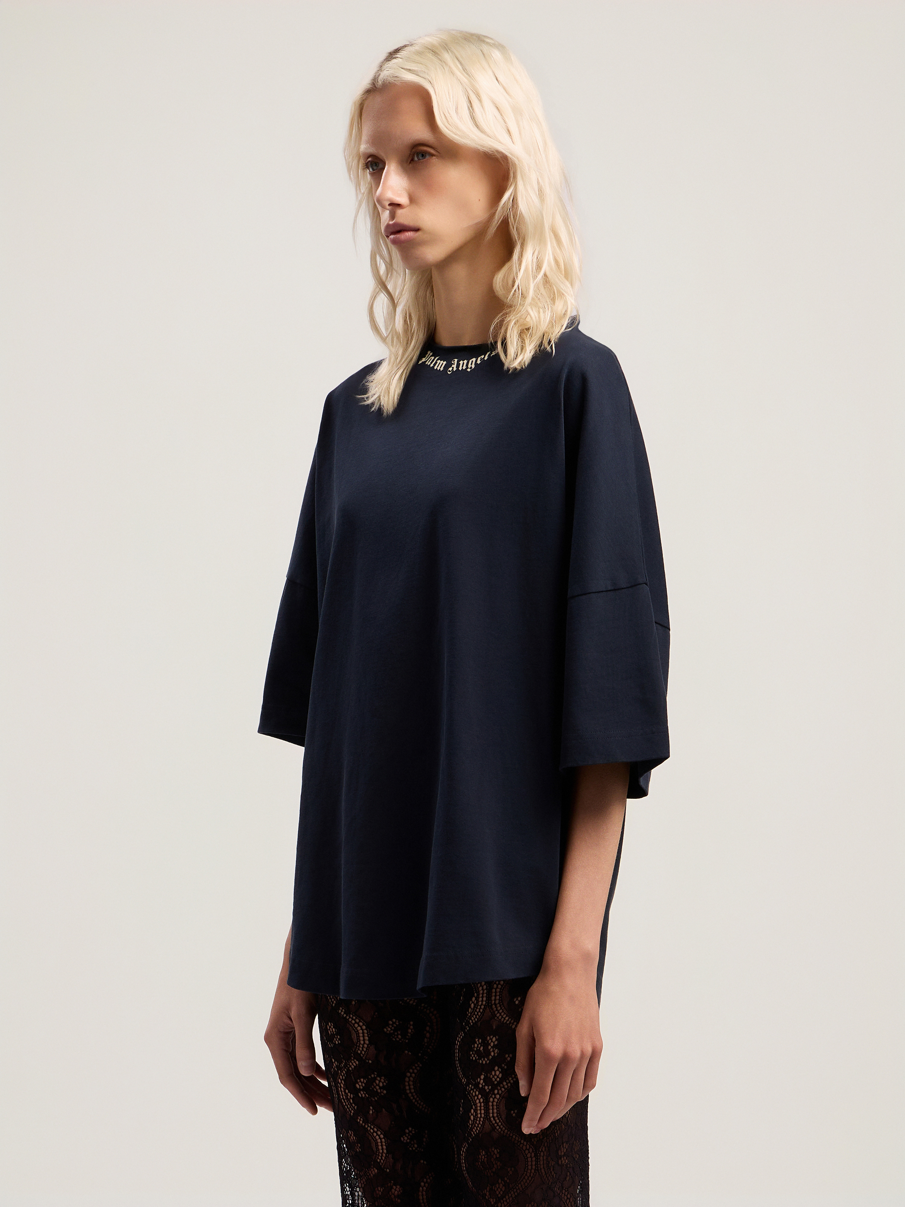Curved Logo Collar Over Tee - 3