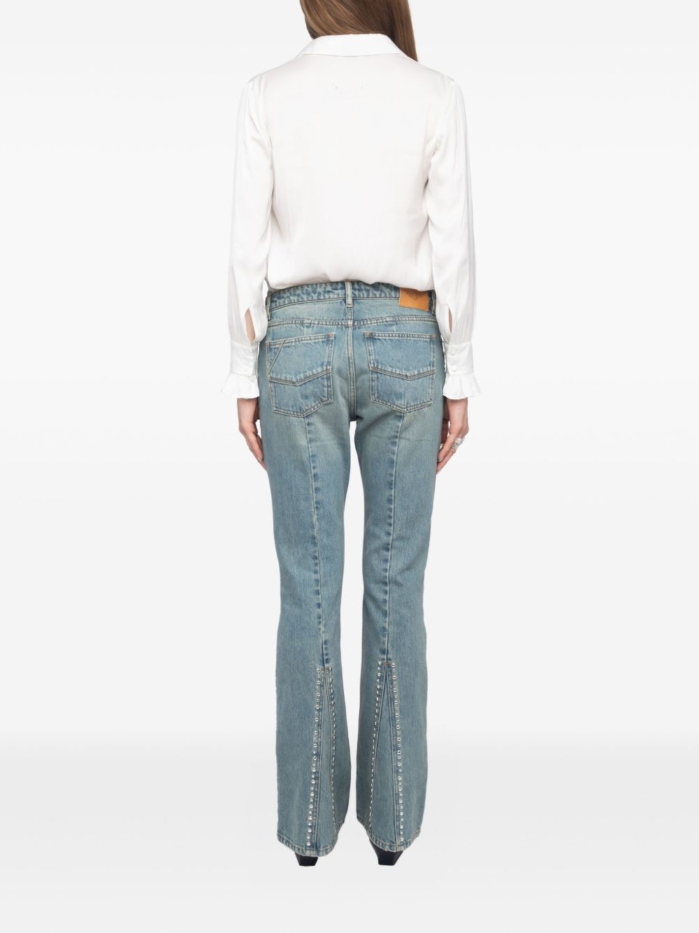 Eclip stud-embellished flared jeans - 3