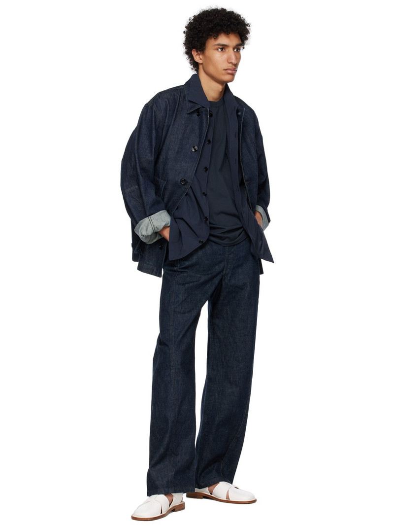 Lemaire Navy Boxy T-Shirt outlook