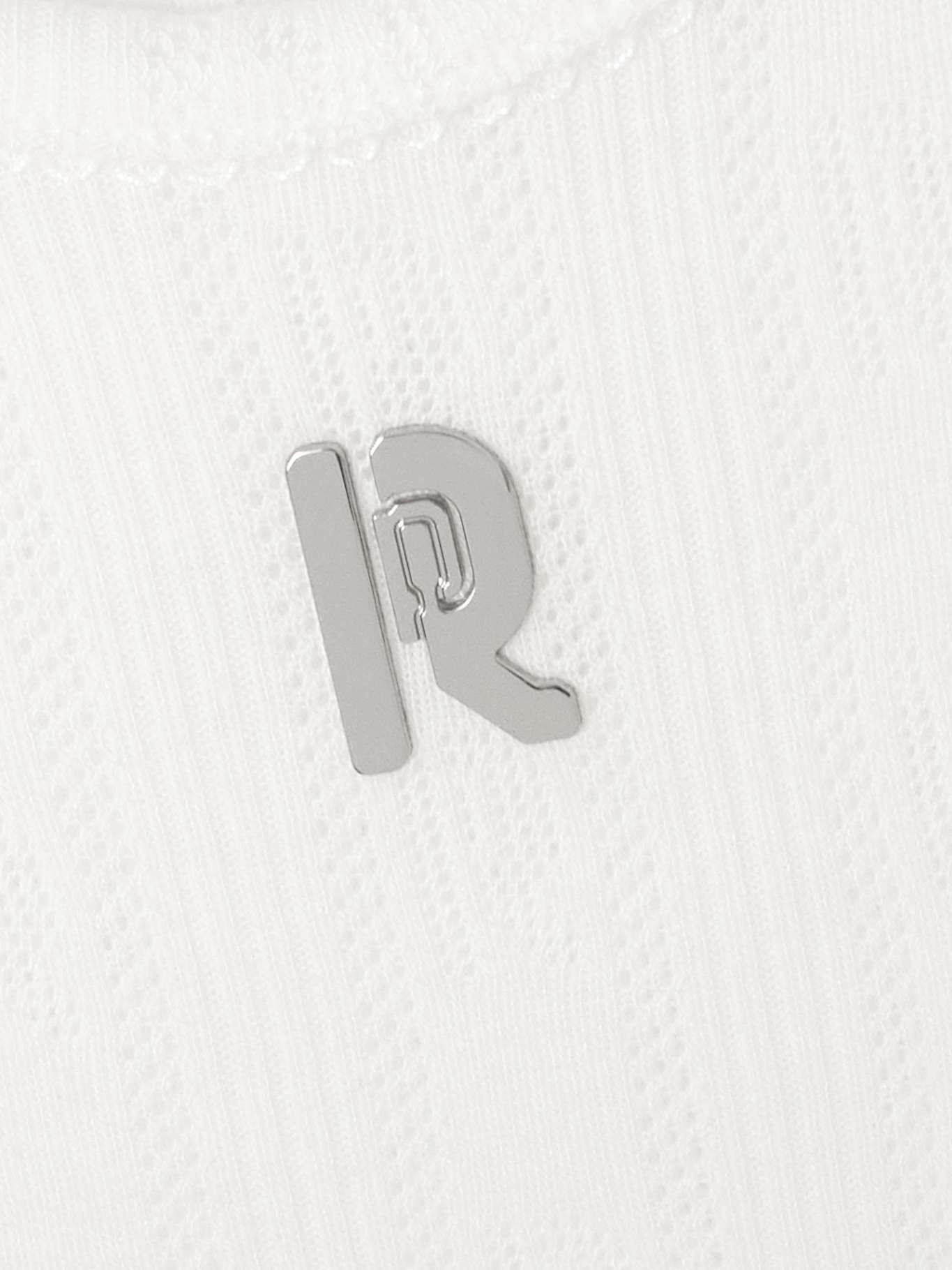 Pointelle-knit cotton tank White - 5
