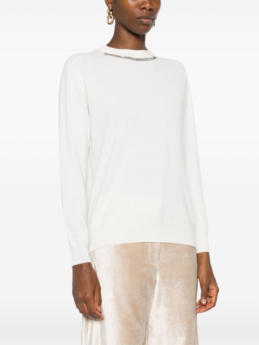 Monili-chain knitted jumper - 3