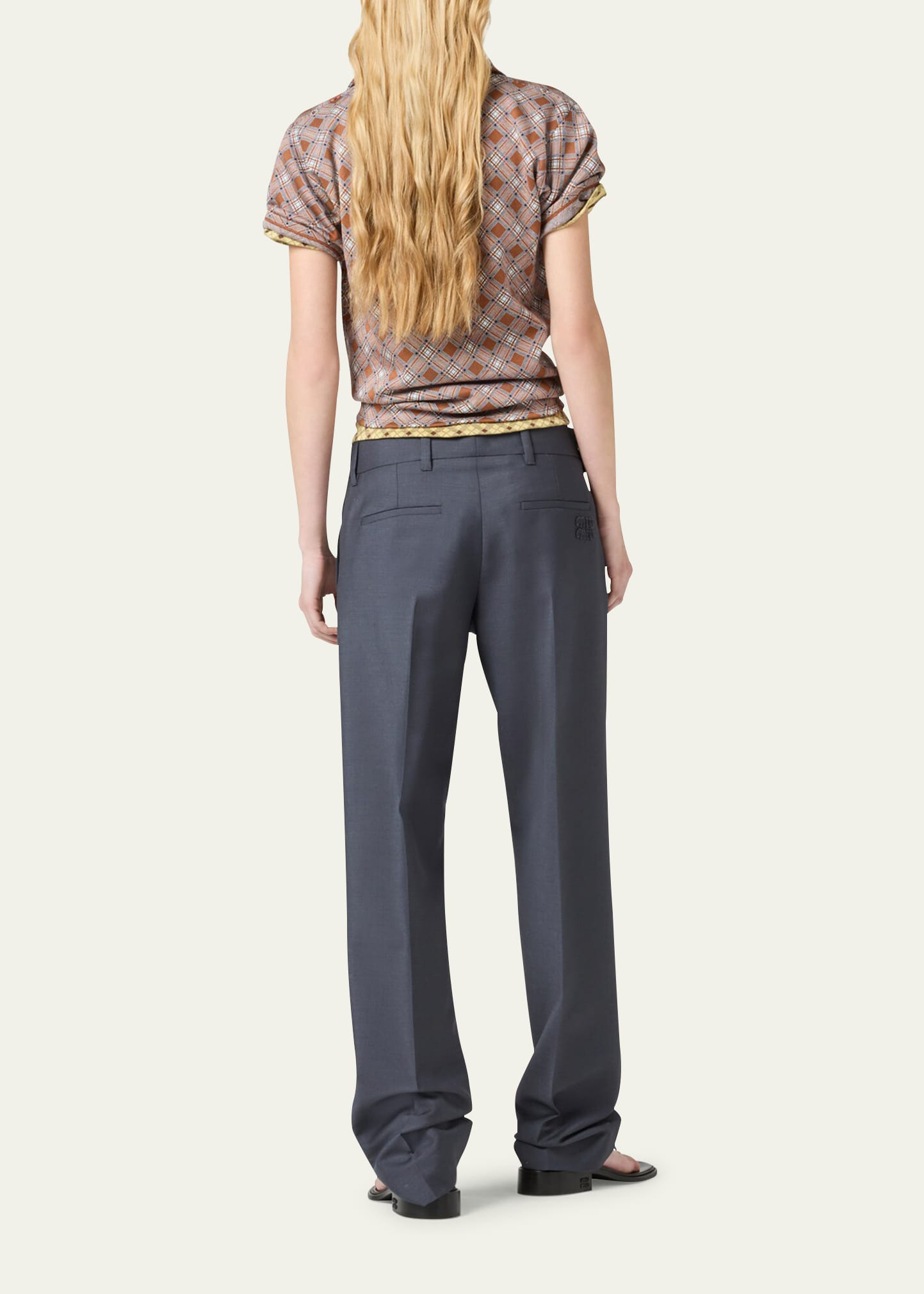 Check Short-Sleeve Polo Top - 3