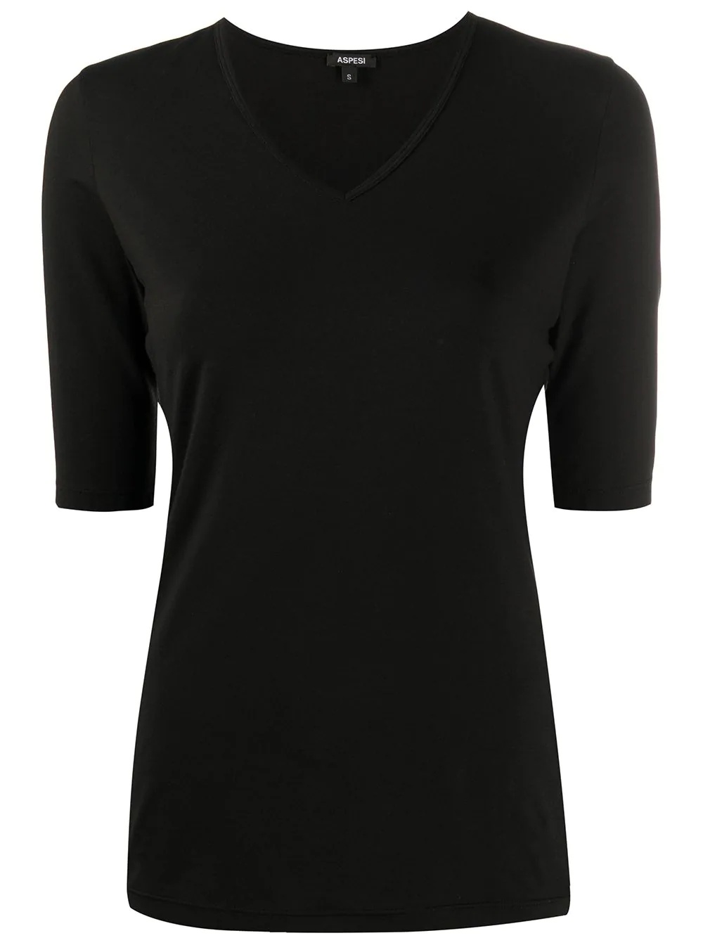 v-neck fitted T-shirt - 1