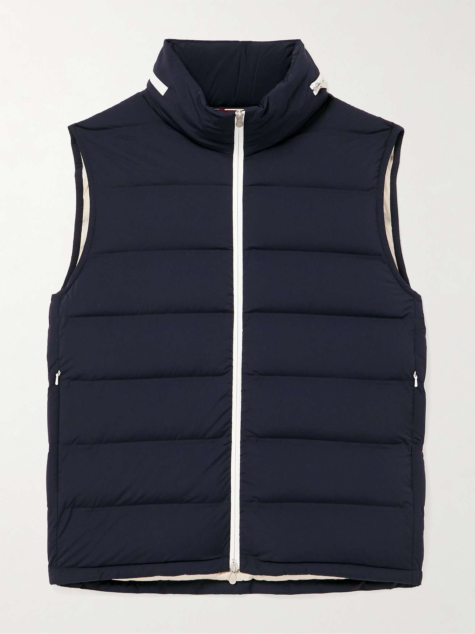 Quilted Shell Hooded Down Gilet - 1