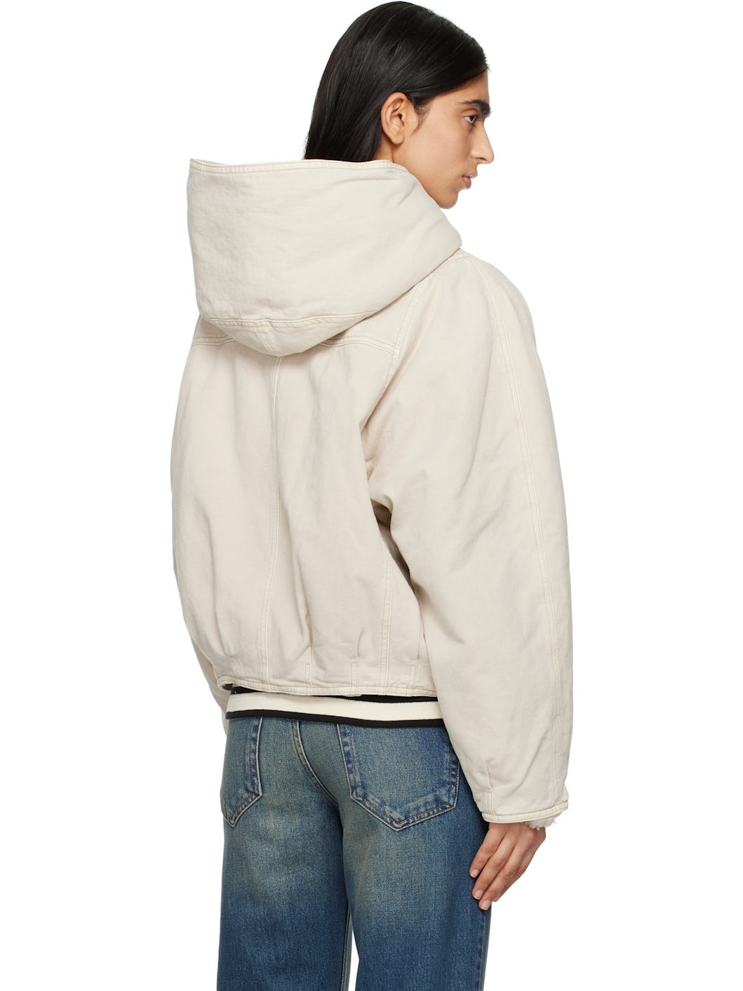 Beige Biane Denim Jacket - 3