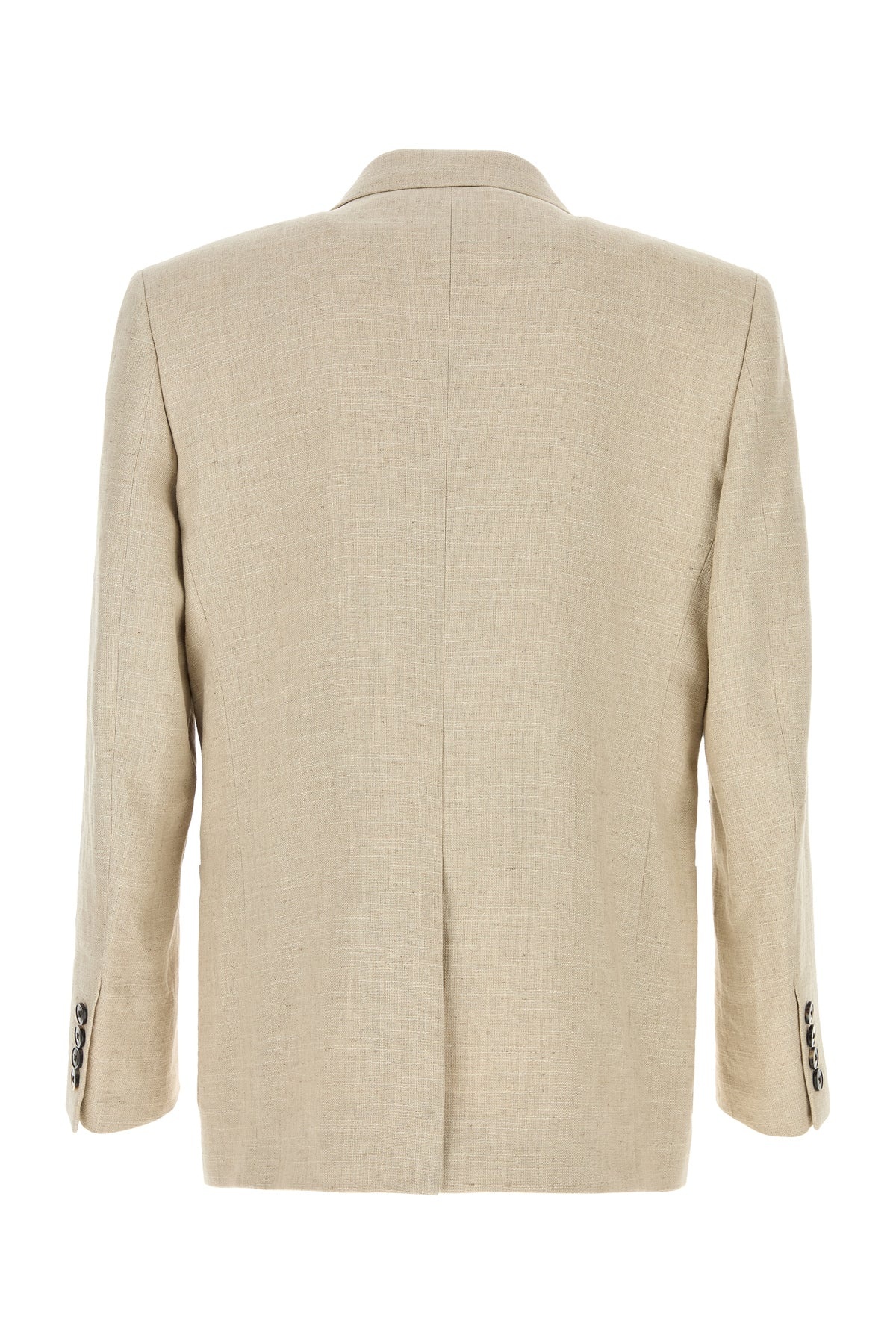 Beige linen blend blazer - 2