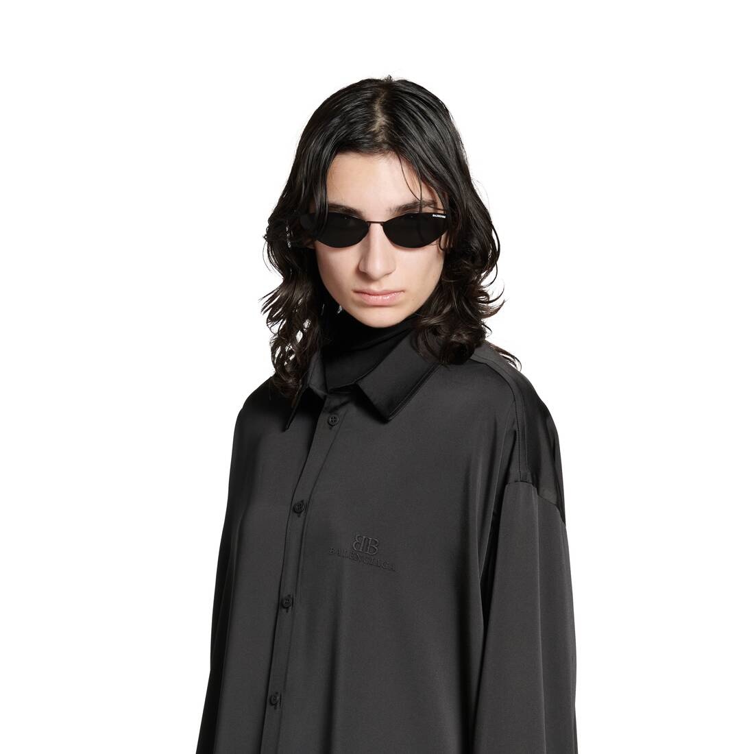 Women's Bb Classic Balenciaga Fluid Blouse in Black - 5