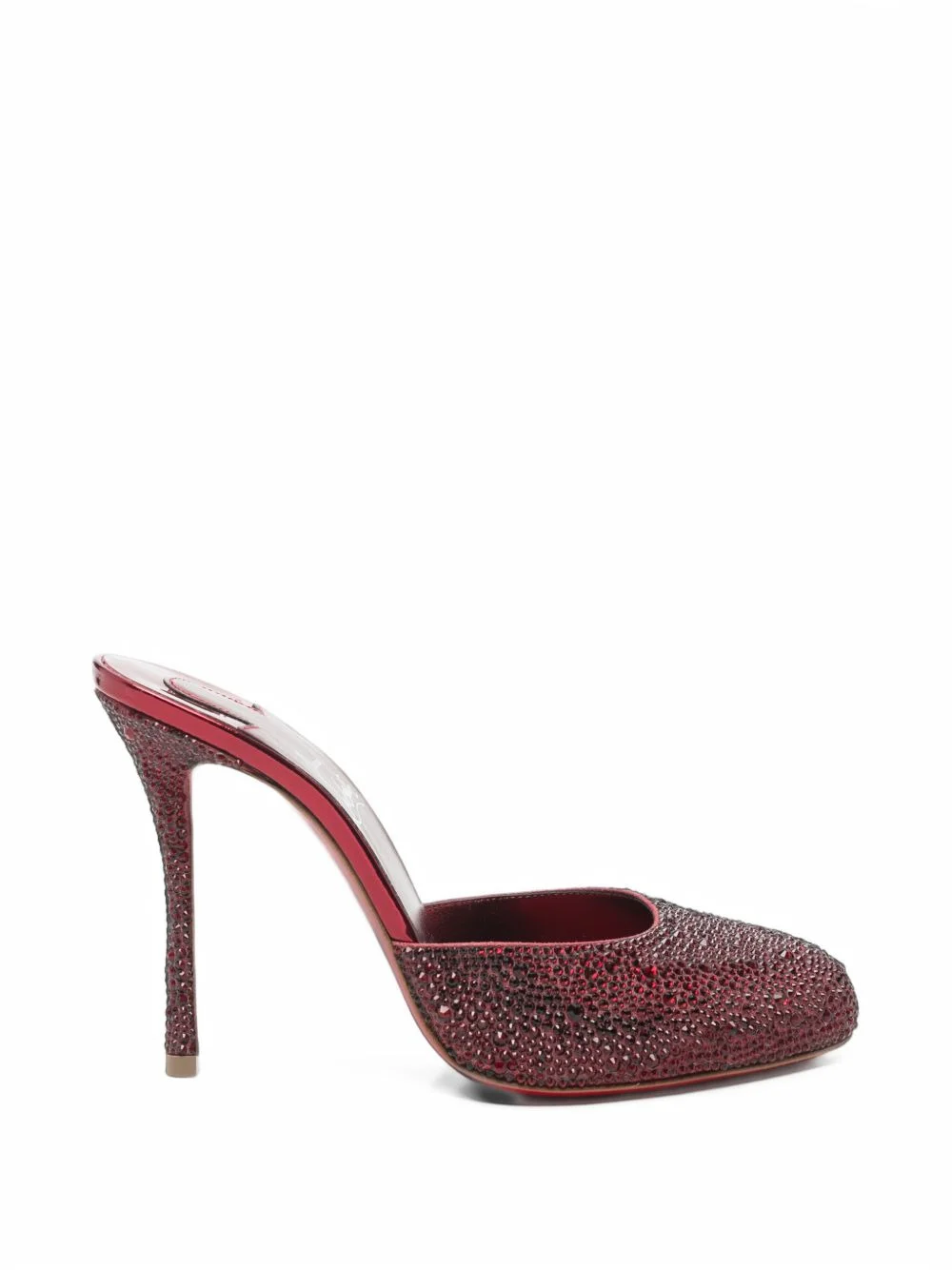 crystal-embellished heeled mules - 1