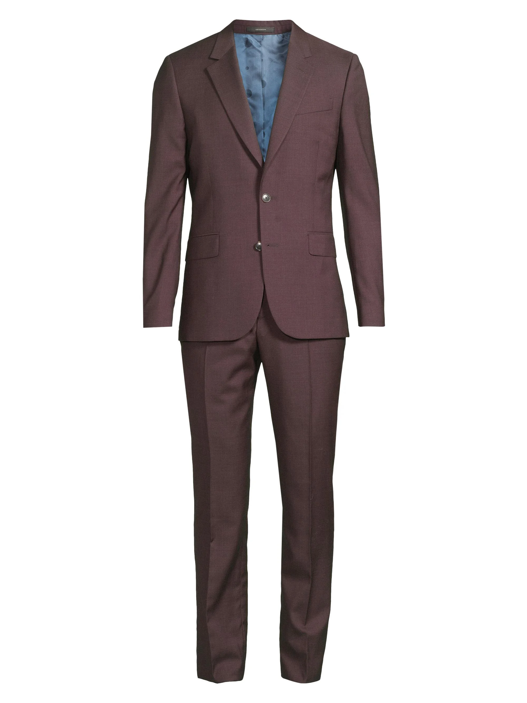 Men's Soho Fit Wool Suit - Purple - 1