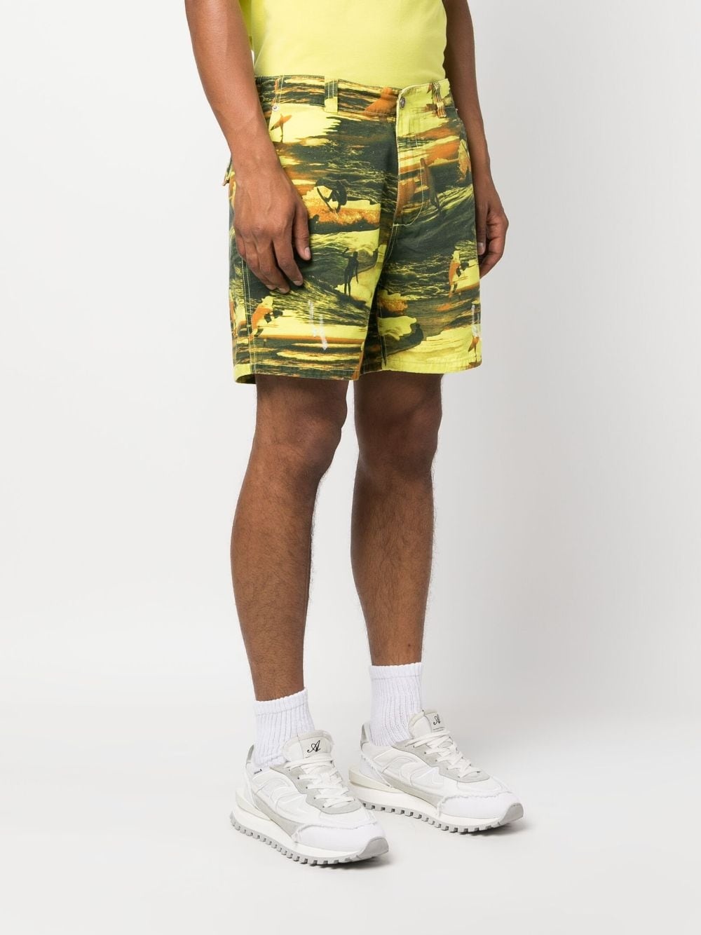 graphic-print cotton bermuda shorts - 3