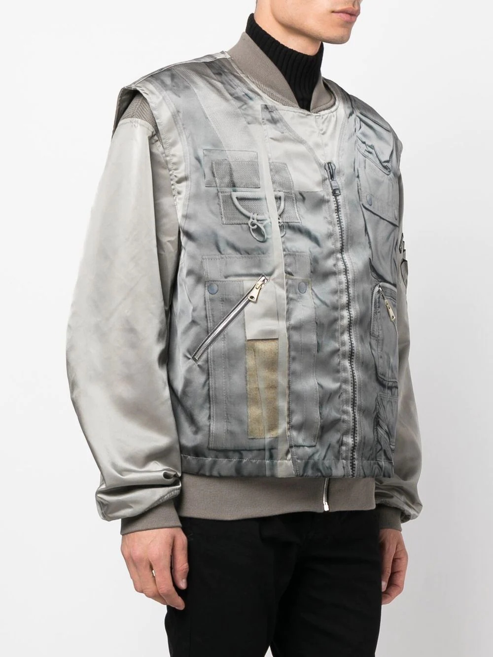 multiple-pocket bomber jacket - 3