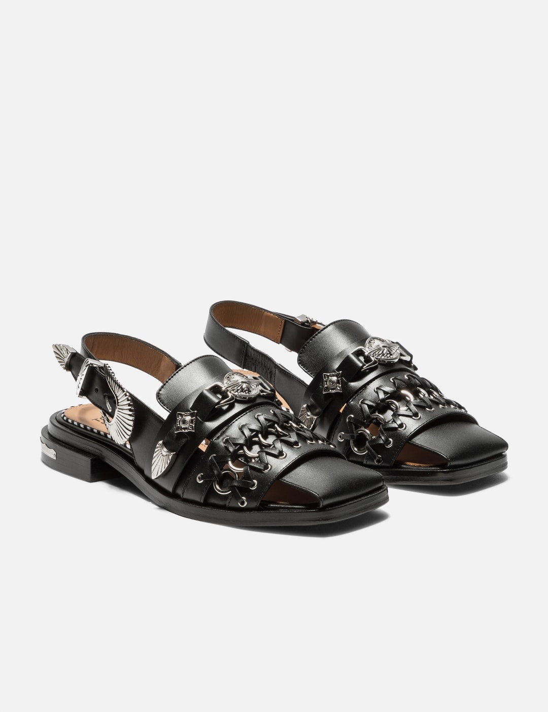 TOGA PULLA RING METAL SANDALS | REVERSIBLE