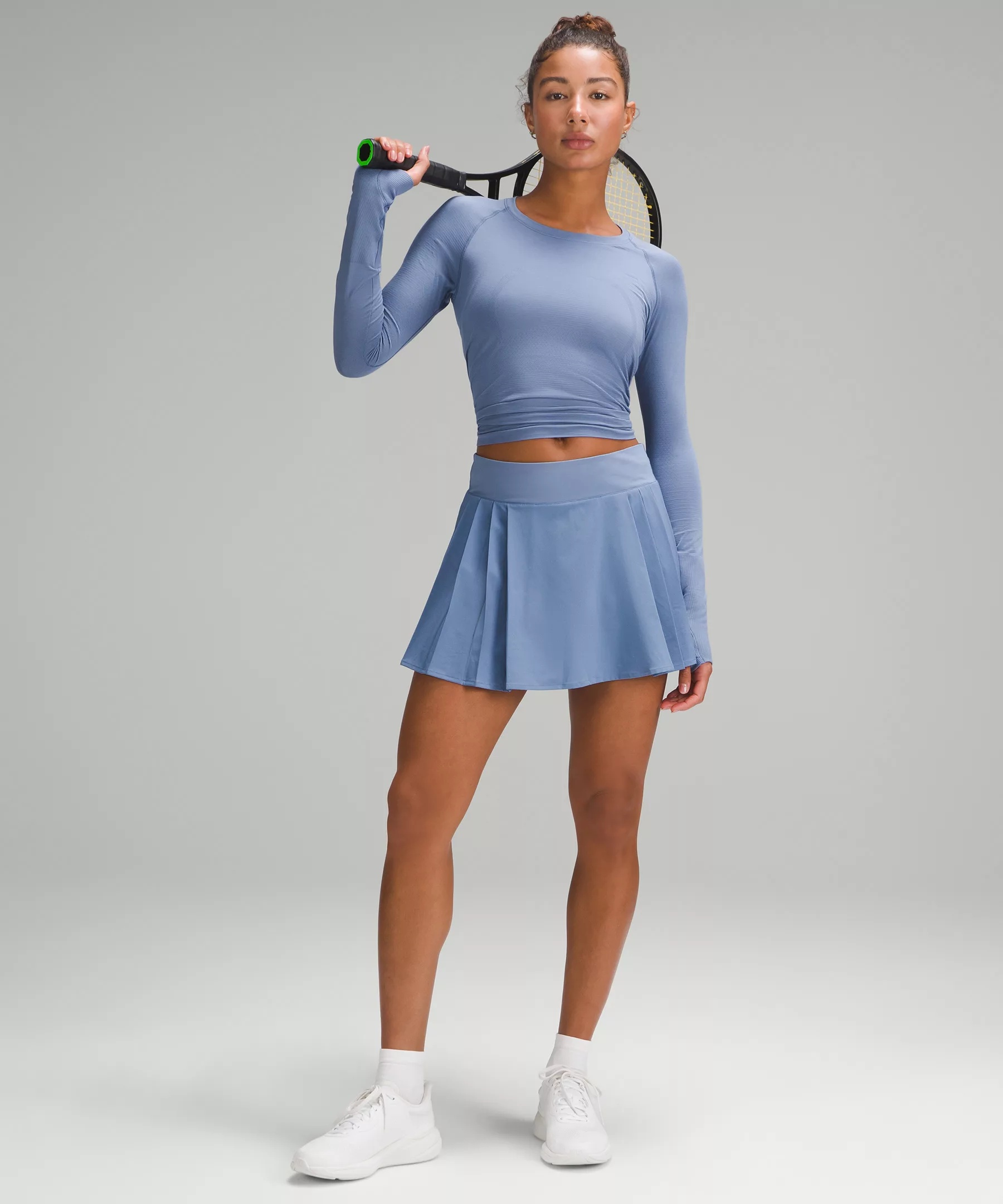 Side-Pleat High-Rise Tennis Skirt - 6