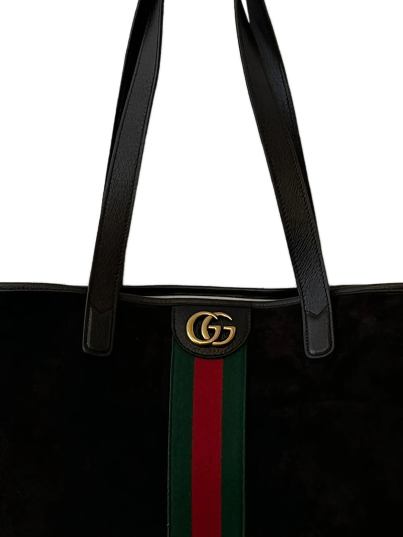 GUCCI Gucci Suede Stripe Tote Bag outlook
