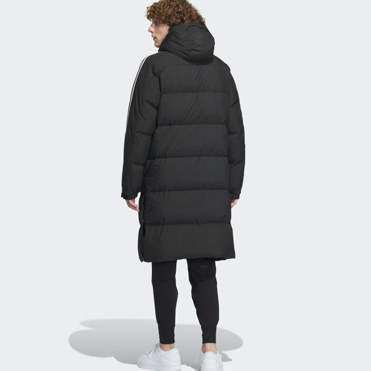 adidas 3-Stripes Long Down Jackets 'Black' IT8714 - 3