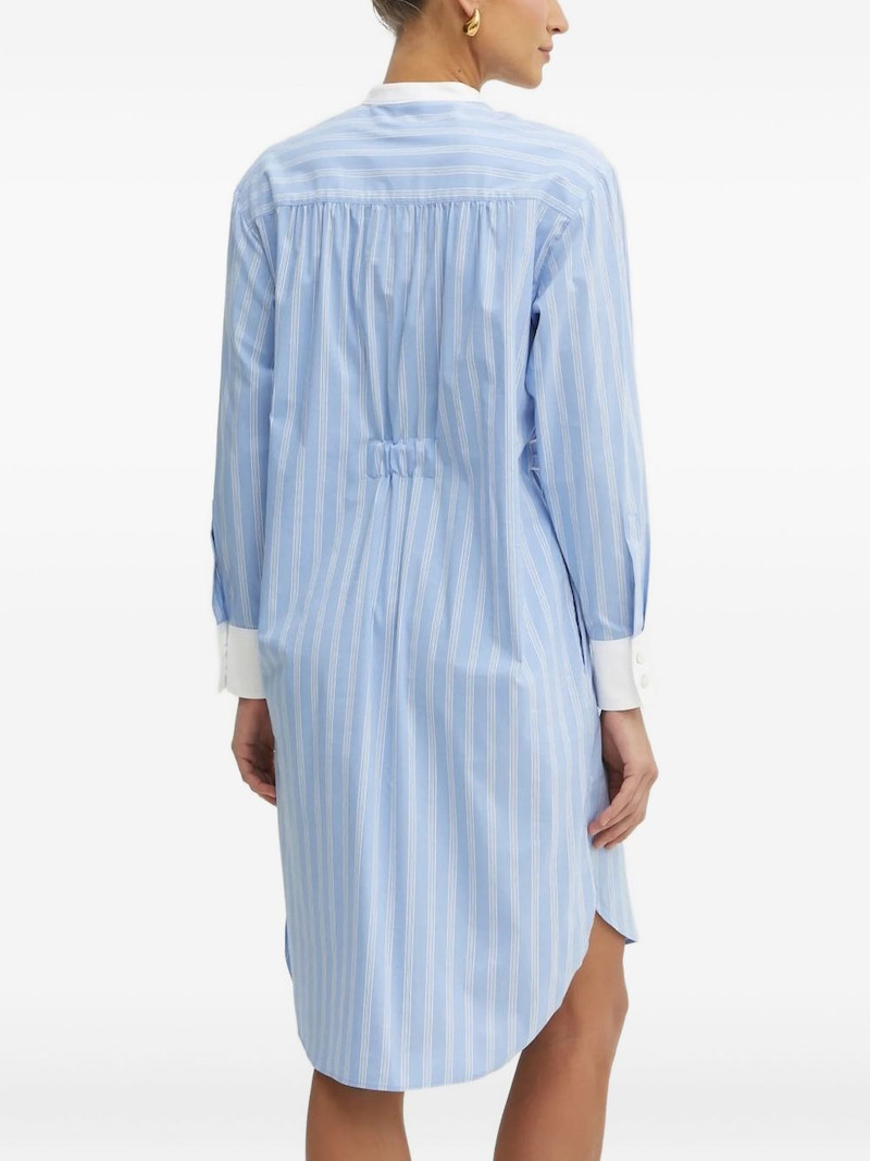 BOSS striped belted shirt dress outlook
