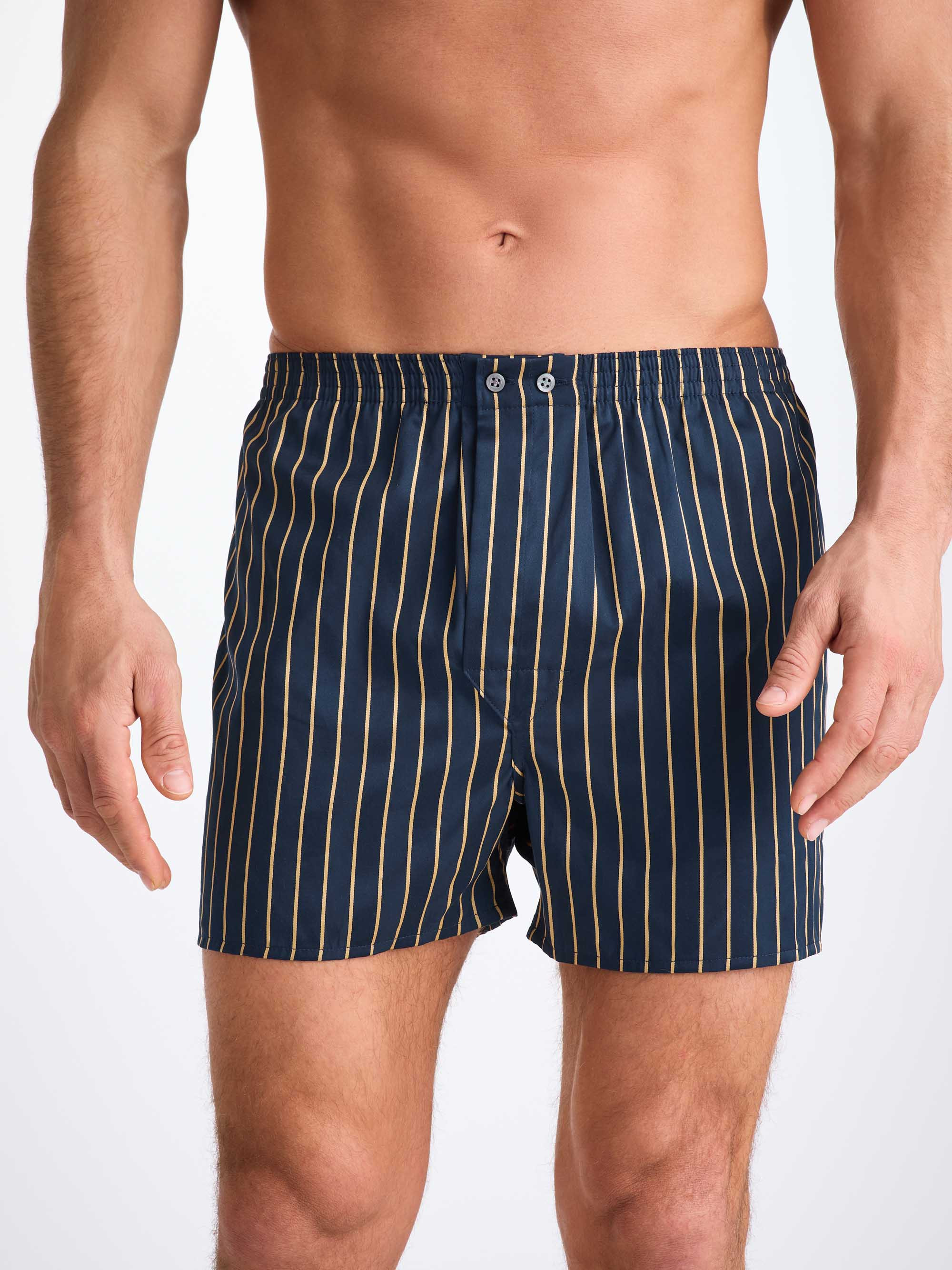 Men's Classic Fit Boxers Royal 224 Cotton Navy - 3