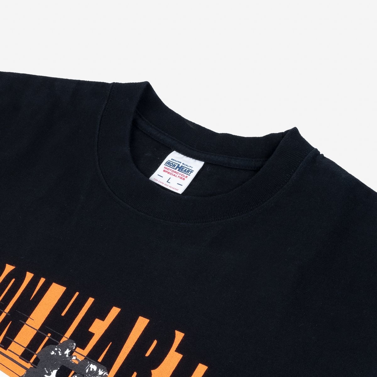 7.5oz Printed Loopwheel Crew Neck T-Shirt - Black - 5