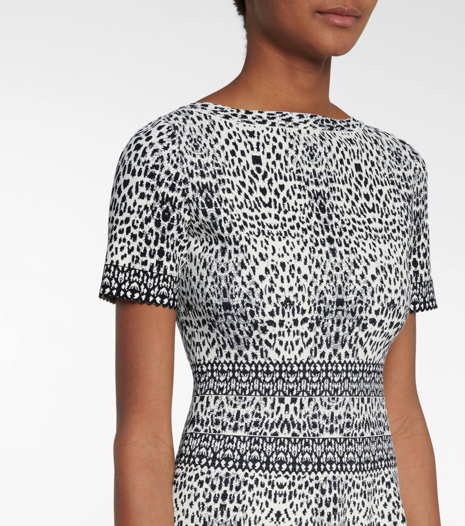 Stretch-jacquard minidress - 4