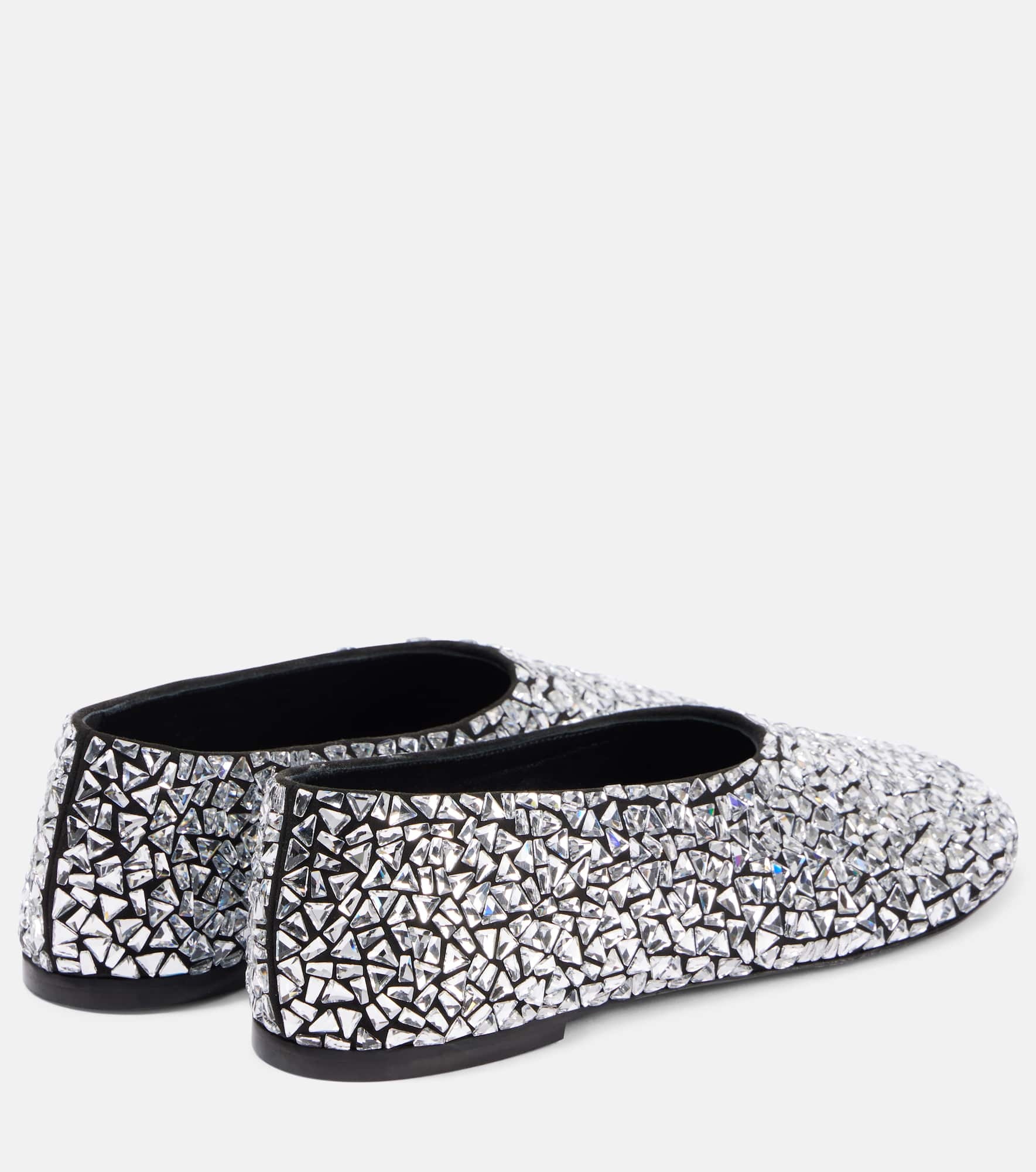 Glove embellished leather ballet flats - 2