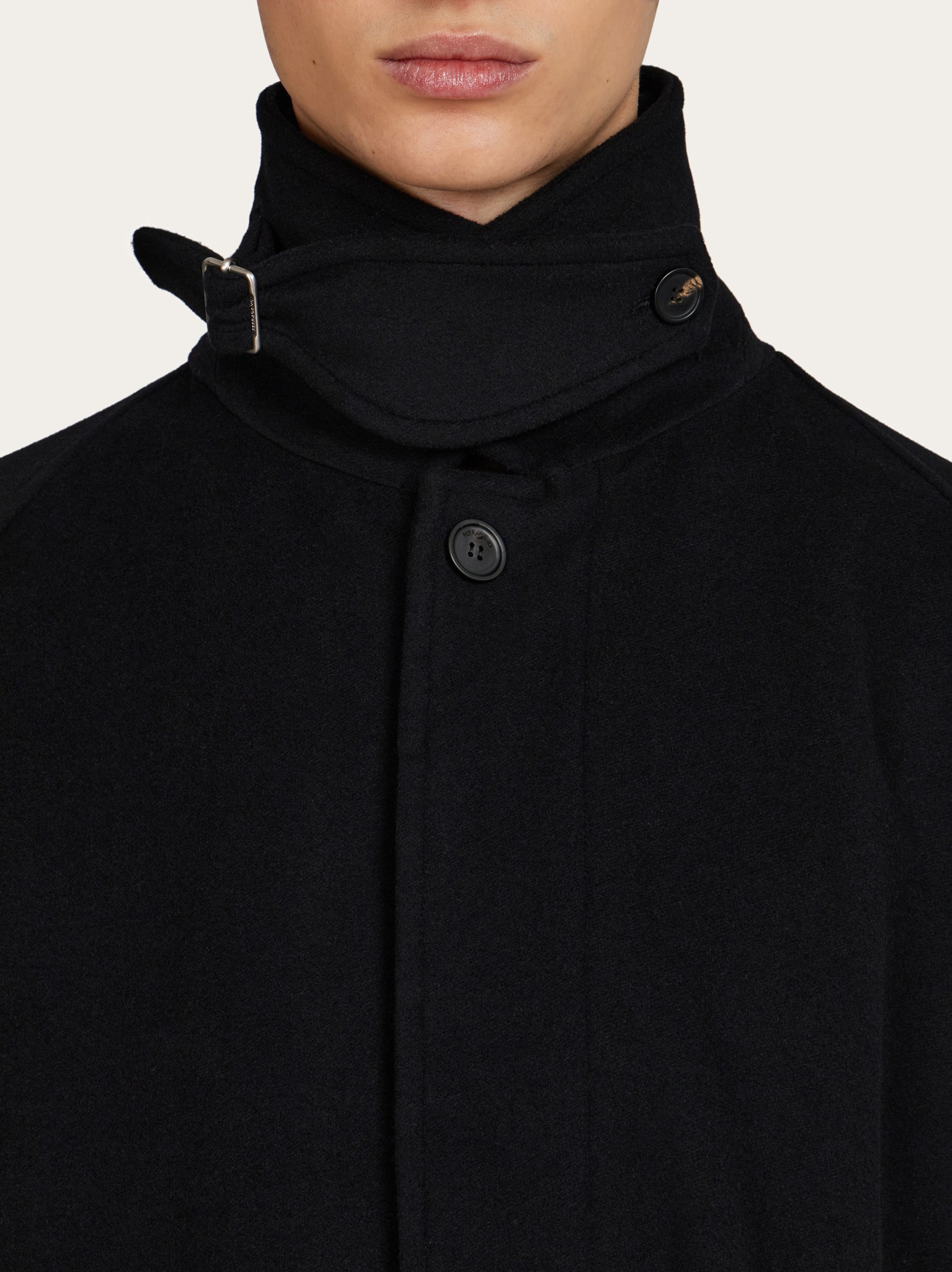 Single-breasted cashmere blend coat - 4