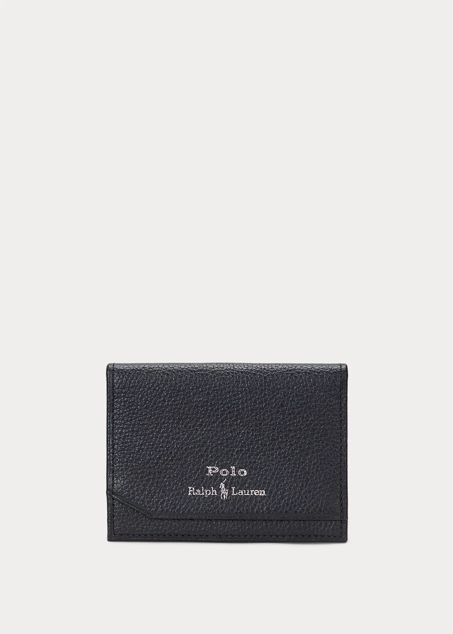 Pebbled Leather Folded Card Case - 1