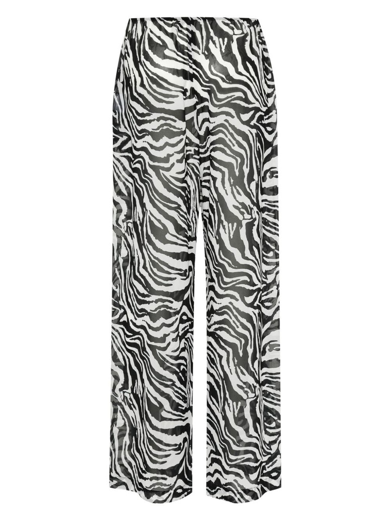 ROTATE x Reina Olga zebra-print straight trousers outlook