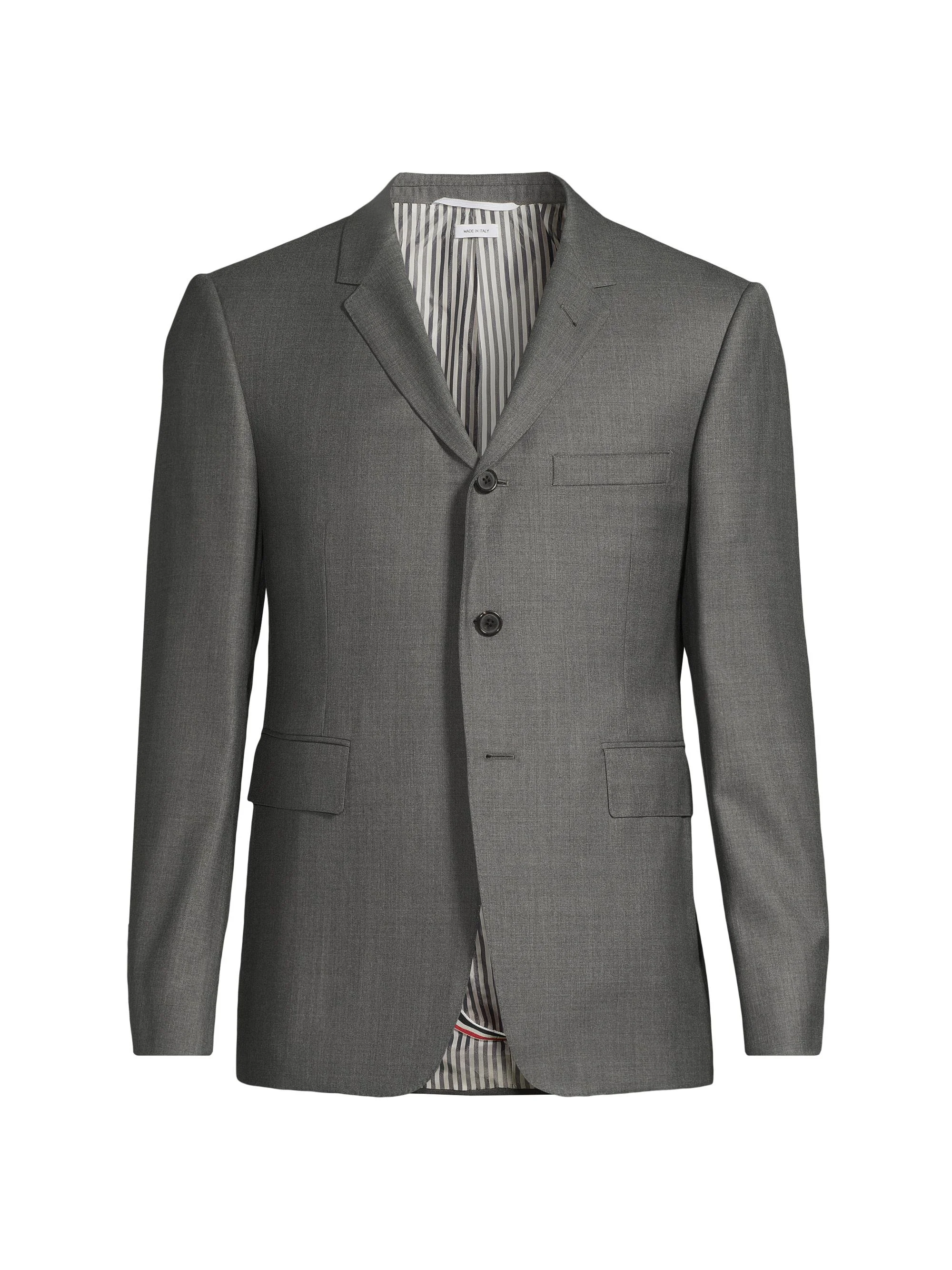 Men's Classic Wool Super 120S Wool Sport Jacket - Grey - 1