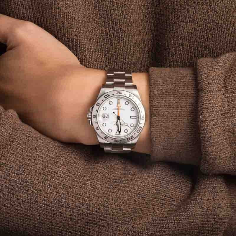 Pre-owned Rolex Explorer II 216570 White Dial - 5