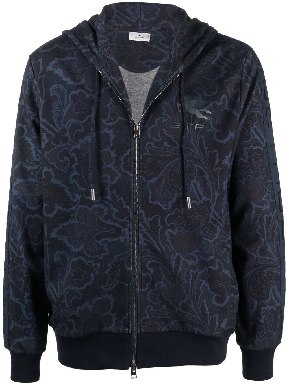 paisley-print zip-up hoodie - 1