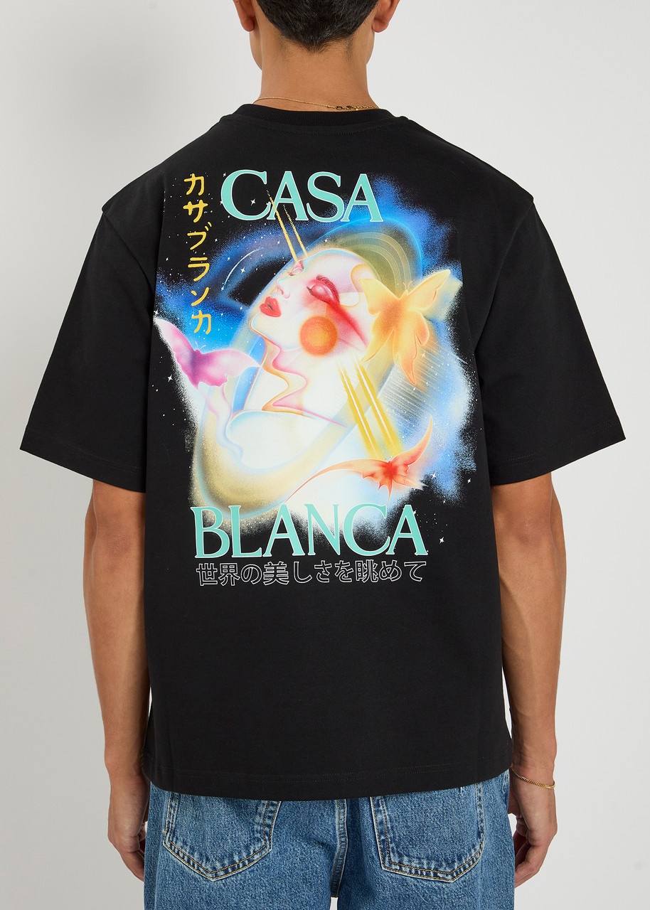 Casablanca Galactic Connection Printed Cotton T-shirt - 3