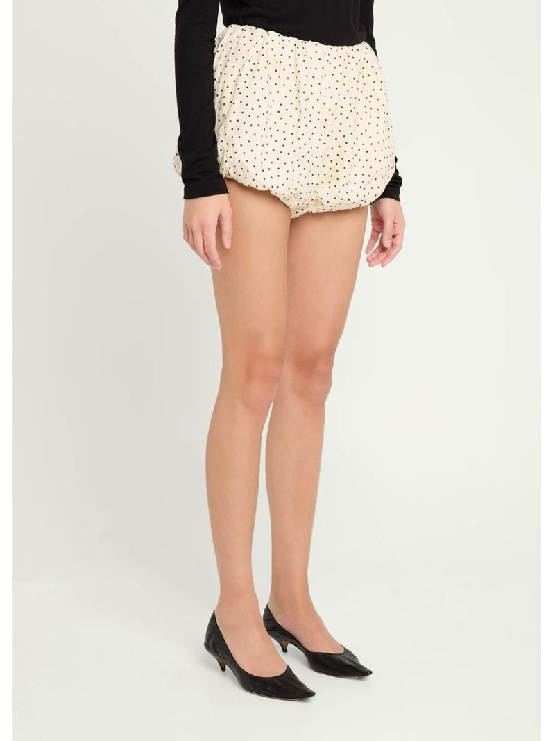 Polka Dot Linen Bubble Shorts 4