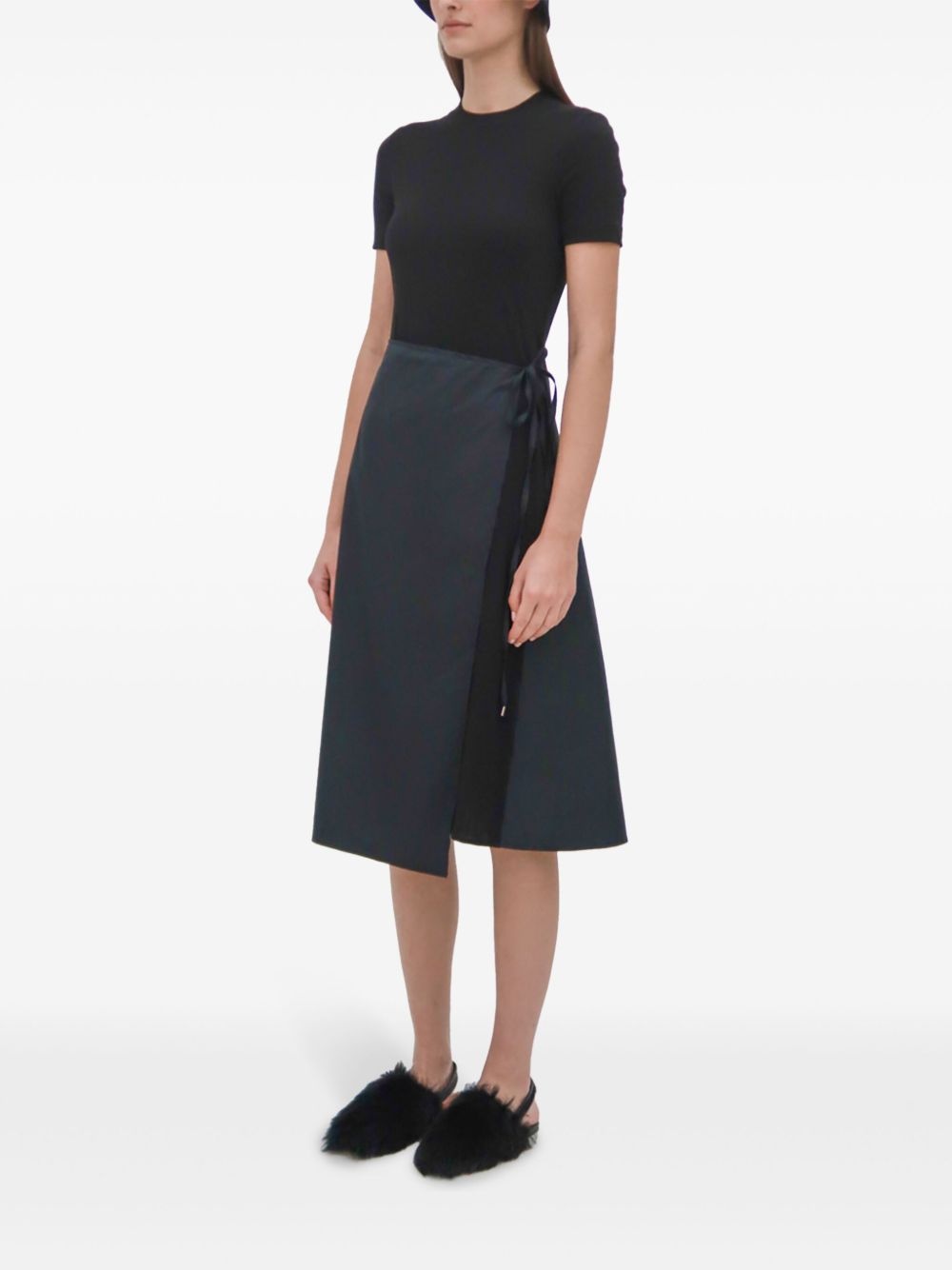 Apron Combo midi dress - 4