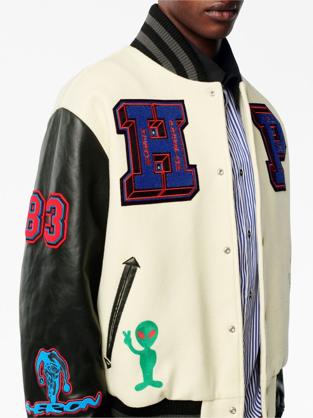 varsity-patches bomber jacket - 5