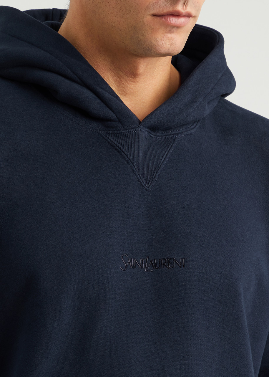 Logo-embroidered hooded cotton sweatshirt - 5