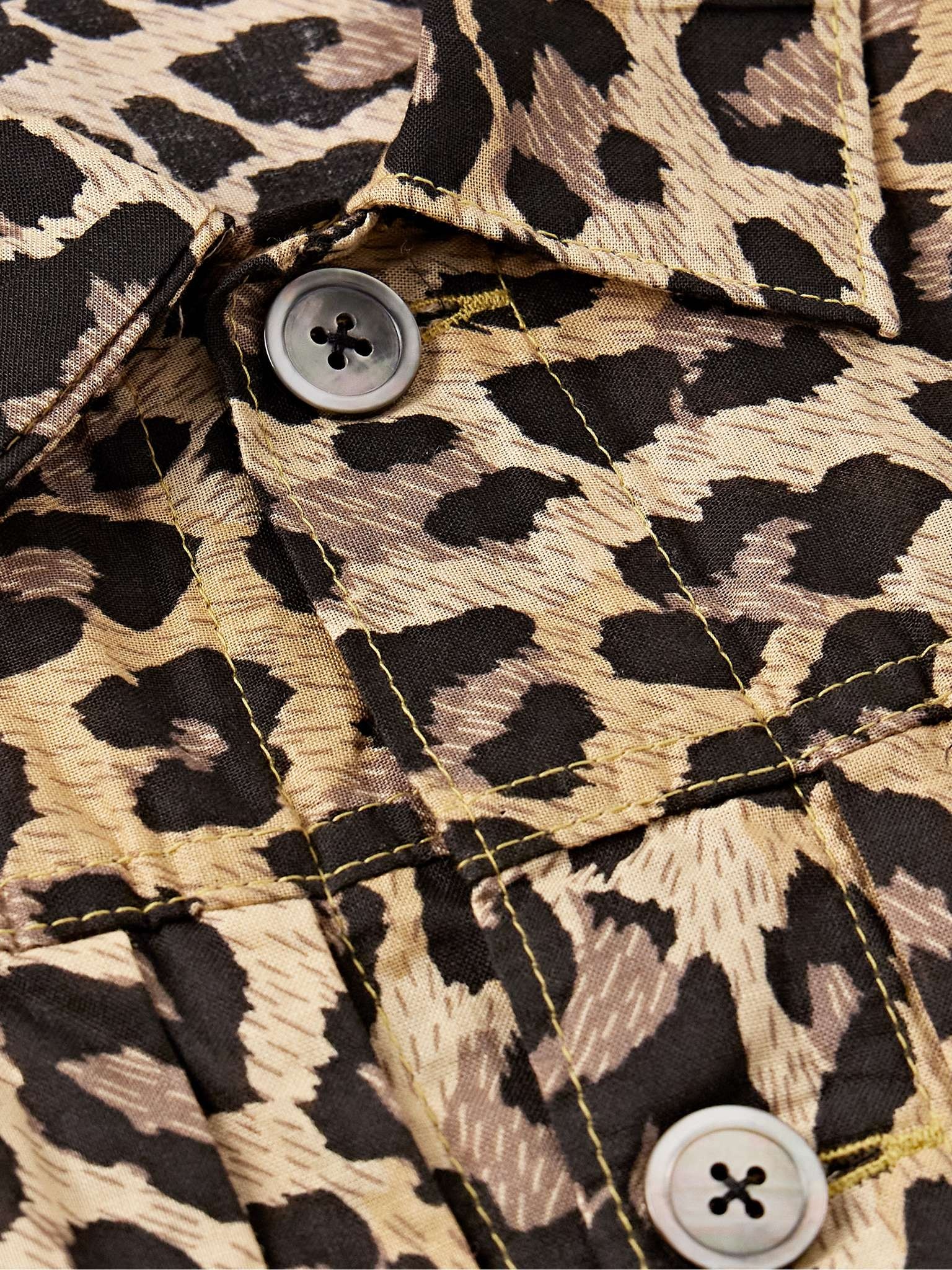 ジャケット・アウター CIVARIZE Leopard Pattern Design Shirt Long-sleeve Leopard Drapey Tie-neck Top For Women | Factory