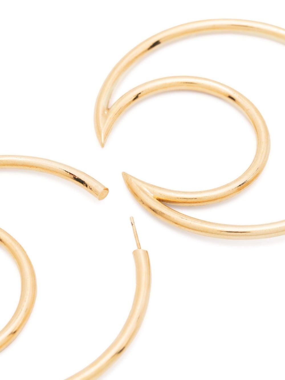 Moon-shaped hoop earrings - 2