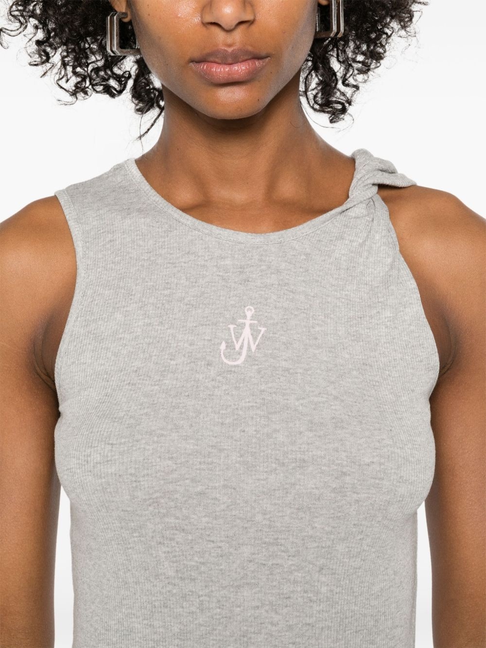 logo-embroidered maxi dress - 5