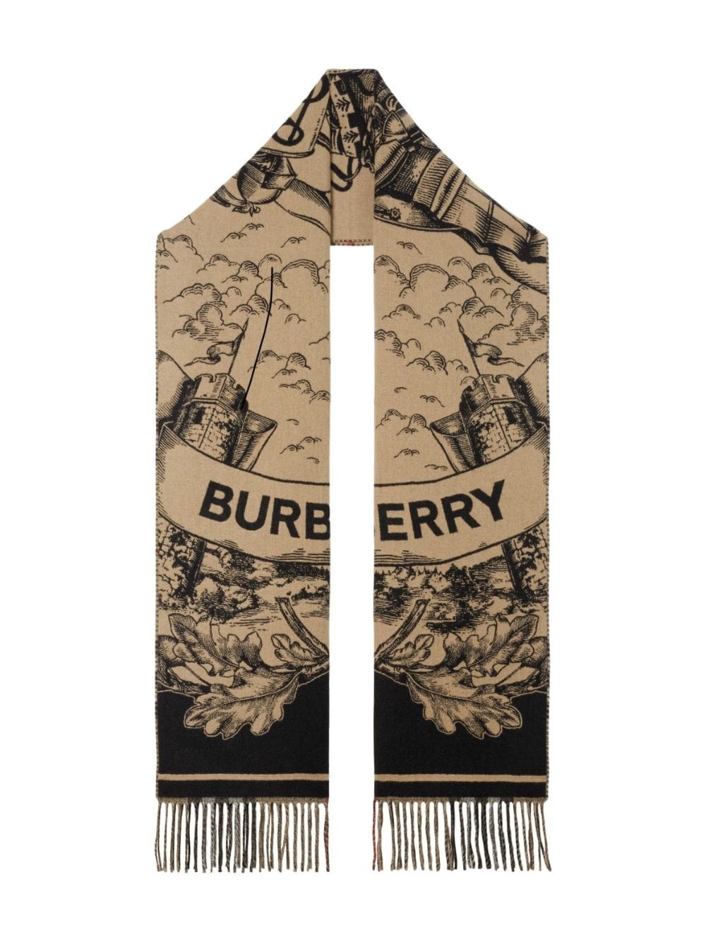 cashmere jacquard reversible scarf - 2