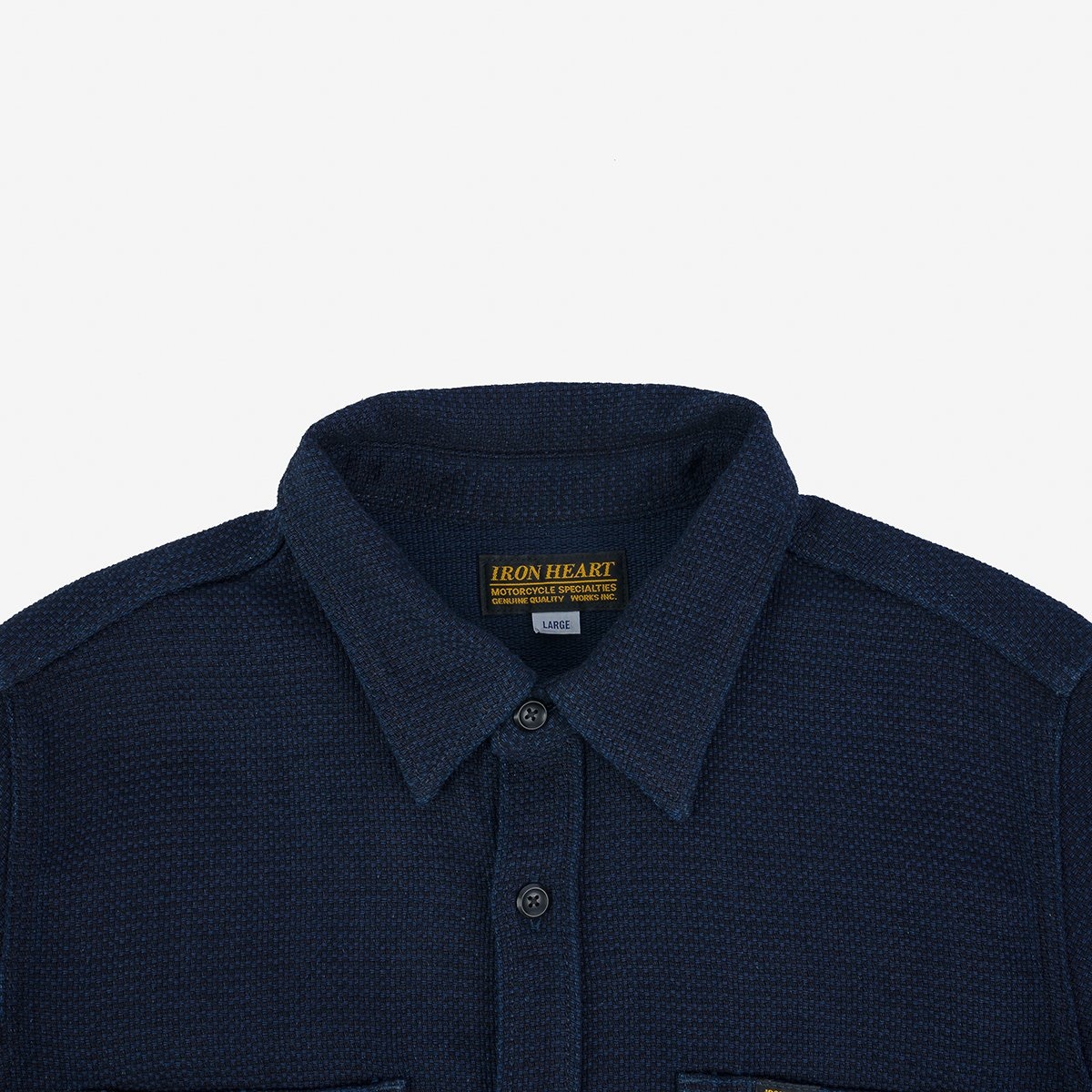 IHSH-380-IND 12oz Dobby Cloth Work Shirt - Indigo - 7