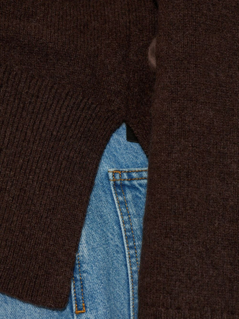 roll-neck panelled sweater 5