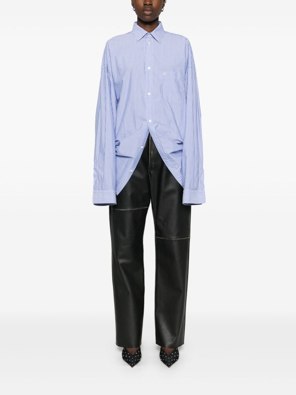 knot-detail shirt - 3